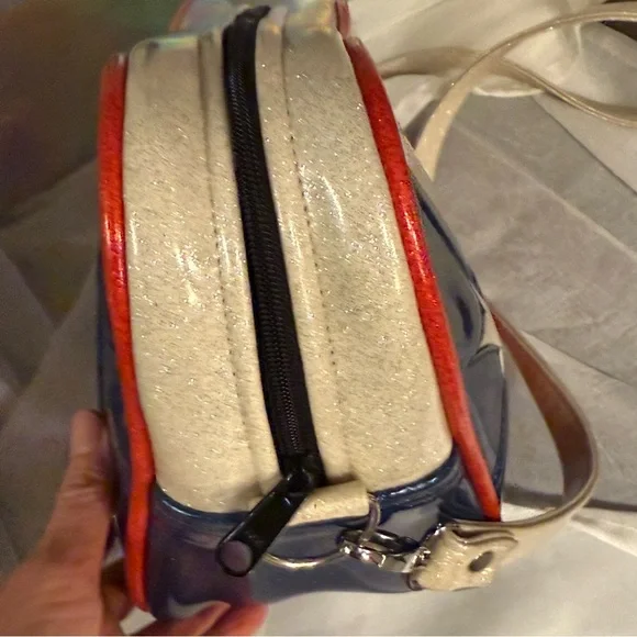 Double K Originals Red White & Blue crossbody bag Star Texas Vinyl Glitter gift๐ - Picture 6 of 16